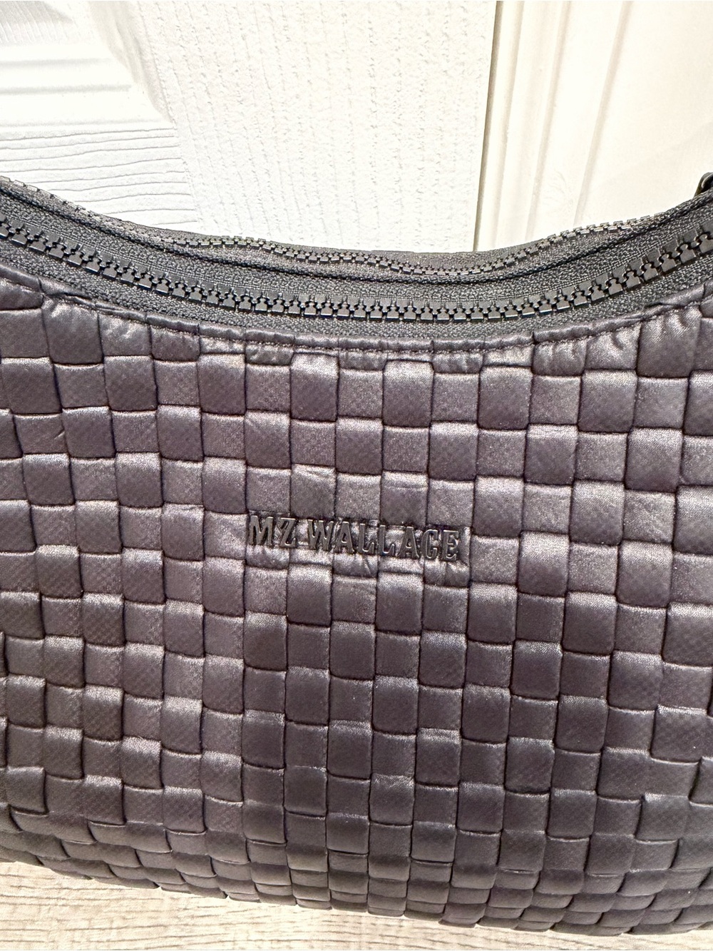MZ Wallace Black Woven Shoulder Bag - Picture 4 of 11
